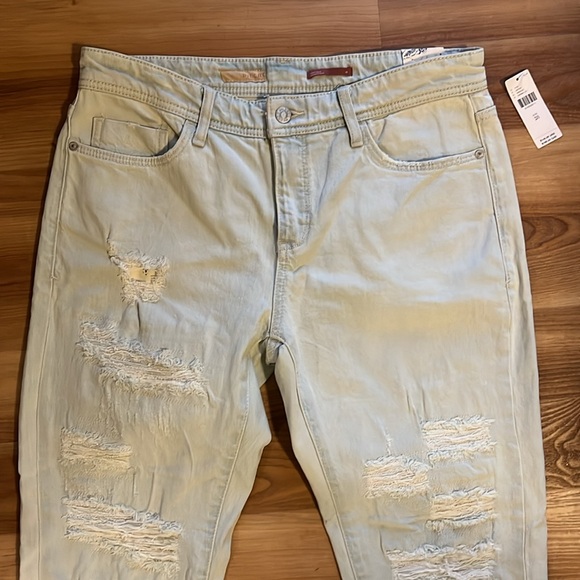 Pilcro Anthropologie Mid-Rise Slim Boyfriend Jeans Ocean Studio Light Wash NEW - Picture 5 of 16